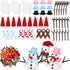 9 Pack Snowman Craft Kit for Kids: Christmas Snowman DIY Decorating Kit for Home Party
