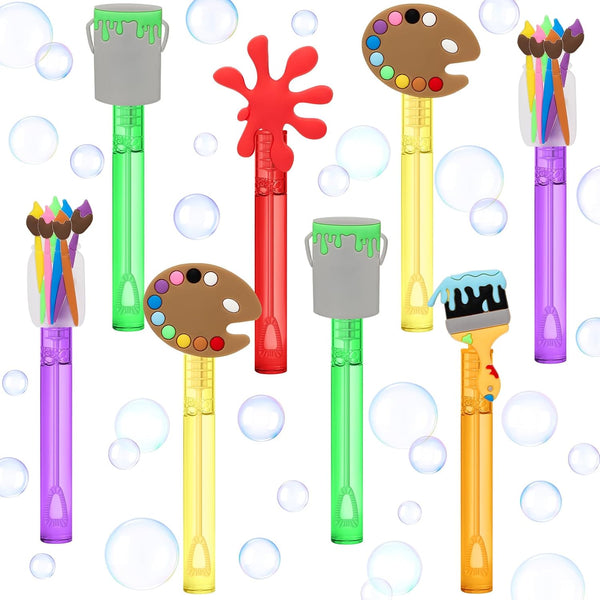 AFZMON 25 Art Painting Party Favors Bubble Wands for Kids, Mini Bubbles Wand Toys, Welcome Back To School