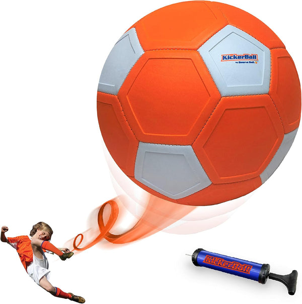 Kickerball Swerve and Curve Size 4 Soccer Training Ball for Indoor and Outdoor Play, Fun for Kids and Adults