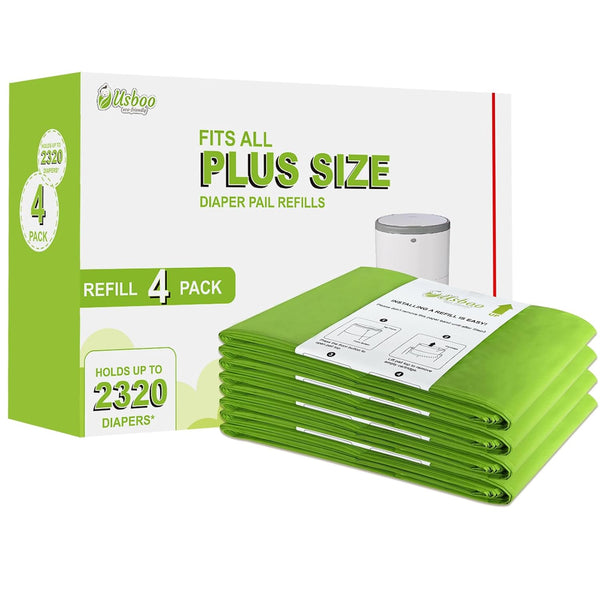USBOO Refills Compatible with Dekor Plus Diaper Pail | 4 Pack |
