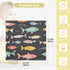 YETTASBIN 4 5 Pack Fish Muslin Baby Hand Washcloths, Soft Cotton Bath Face Towel, Layers Extra Absorbent Feeding Burp