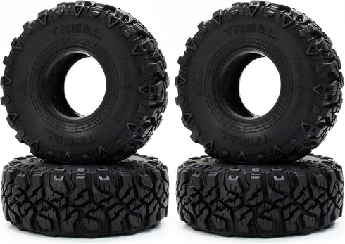 TREAL 1.0 Tires Soft Sticky RC Crawler Tires TrailBurner 62mm (4P) for 1/24 1/18 SCX24 AX24 TRX4M