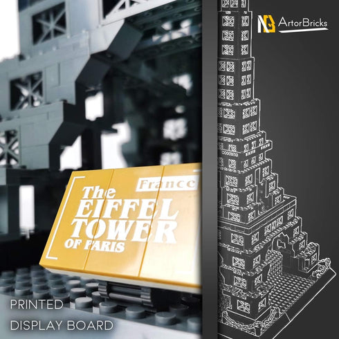 ArtorBricks Architectural Eiffel Tower Large Collection Building Set Model Kit, Compatible with LEGO