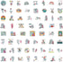 120pcs Elephant and Piggie Stickers for Kids Water Bottles Cute Kawaii Cartoon Vinyl Waterproof Decals for Teens Laptops Journal Scrapbook Computer Travel Case Pad Phone by YMMRSK