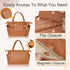 12 Strap,2 Omanmoli Small Diaper Bag,Mini Diaper Bag Tote, Leather Crossbody Diaper Bag Clutch with Pocekts Diaper Bag