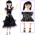11.5 inch Dolls with Gift Box, Black Doll with Thing Hand, Black Dress, Black High Heels, Black Hair, Gift for Girls & Fans
