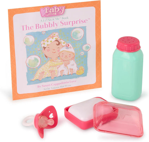 Baby Sweetheart by Battat Bath Time 12-Inch Soft-Body Newborn Baby Doll with Story Book & Accessories