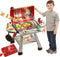 Barbecue Grill Toy Set, Kids BBQ Kitchen Playset with Smoke Sound Light Simulation for Interactive Pretend Play