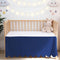 Scallop Edge Crib Skirt Navy Blue, 100% Egyptian Cotton 400 Thread Count