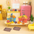 180 Pcs Dollhouse Furniture Miniature Kitchen Accessories Mini Shopping Cart Metal Trolley Basket Food Drink Toy