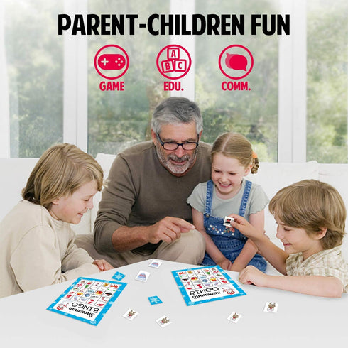 Joy Bang Christmas Bingo Game for Kids & Adults, Snowman Bingo Game for 24 Players Christmas Party Activities