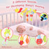 0-6 Car Seat Toys for Babies Months, Upgraded Spiral Hanging Crib Stroller Activity Toys with Detachable Rattles, Baby