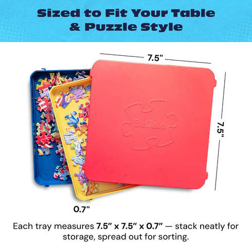 7 Count (Pack 1) Buffalo Games - Puzzle Sorting Trays