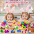 EUOCENK 30PCS Pre Filled Easter Eggs with Easter Mochi Squishy Toys, Pre-Stuffed Easter Eggs with Easter Squishies
