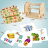 3 4 5 Montessori Learning and Educational Toys Gifts for Kids Years, Wooden Reading Blocks Toys, Preschool Kindergarten