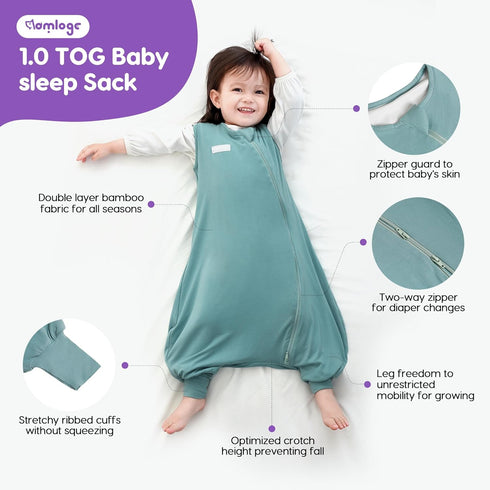 PuppyCozy: 9-48 1.0 Toddler Sleep Sack Months, Tog Sleep Sack with Legs, Baby Wearable Blanket