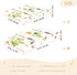 CZXW 52" 28" Watercolor Trains Airplanes Houses Crib Sheets Fitted x Natural Cotton Soft & Breathable for Baby Crib