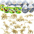 UMEELR 12Pcs Pre Filled Easter Eggs Dinosaur Skeleton Building Blocks, 12 in 1