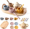 Tea Party Set for Little Girls 1-3 Kids Tea Set with Silicone