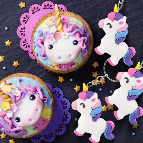 ArtCreativity Set of 12 Unicorn Rubber Keychains, Fun Key Chains for Kids, Birthday Party Favors, Goodie Bag Fillers