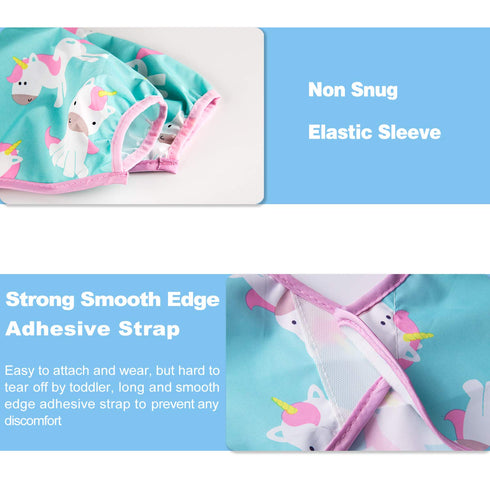 Long Sleeve Bibs for Babies 6-24 Months, Waterproof Smock Bibs with Sleeves, 3 Pack Toddler Mess Free Bib