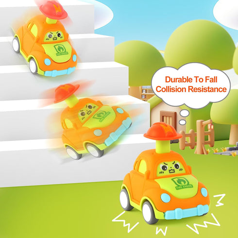 Car Toys for Toddlers 1-3, One Year Old Boy Birthday Gift, Pull Back City Vehicle Toys for Kids Party Favors