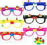 12 Pcs Building Bricks Glasses Building Blocks Games for Kids Birthday Party Favors Supplies, Carnival Party