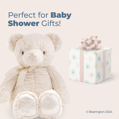 Bearington Baby's First Teddy Bear Plush - Creamy White Stuffed Animal, 12 Inch