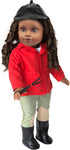 6pc Horseback Riding Outfit for 18" Dolls - Equestrian Set with Clothes & Accessories
