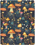 SDMKA 28x52 Inch Mushrooms Forest Crib Sheets for Boys Girls - Portable Microfiber Fitted Crib Sheet for Standard Crib