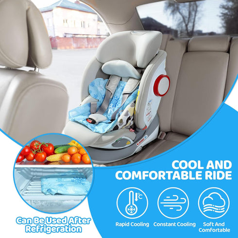 Orzbow Gel Car Seat Cooler Pad for Babies, Waterproof Liner, Potty Training Seat Pads, Cool Blue