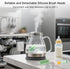 Malalife 3 1 Set, in Baby Silicone Bottle Brush Multipurpose Bottle Cleaner, Bottle Brush with Storage Holder, Food