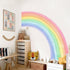 55"x63" Large Rainbow Wall Stickers, Mural Watercolor Half Rainbow Wall Decals Peel and Stick Vinyl Wall Art Decor