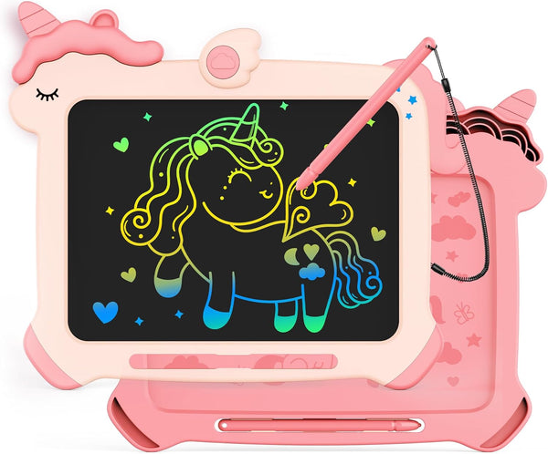 KOKODI LCD Writing Tablet, Unicorn Toys for Girls 3-8 Years, Colorful Doodle Board, Educational Gift