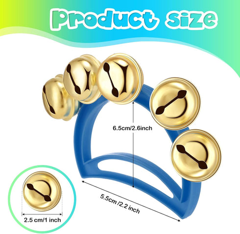 Yeshone 32 Pcs Hand Bells Jingle Bells Bulk, Noise Makers for Kids, Musical Instruments for Parties