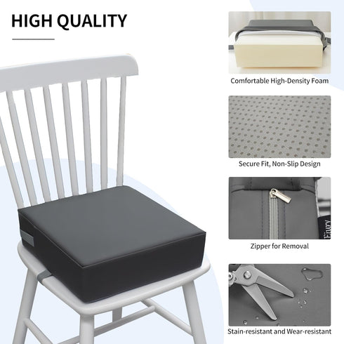 Eiury Toddler Booster Seat Dining Table Kitchen Chair, Waterproof Anti-Scratch PU Cushion, Non-Slip Bottom, Adjustable