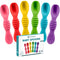 Premium Silicone Baby Spoons - 6 Pack, Self Feeding Training Utensils for Infants & Toddlers, Dishwasher Safe
