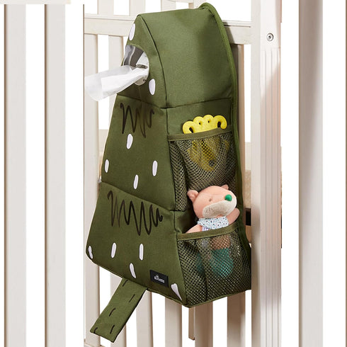 SUNEVNO Baby Diaper Caddy Organizer Hanging Diaper Stacker, Baby Crib organizer Classified Storage for Changing Table