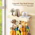 Hammock Adjustable Stuffed Animal Storage with Shelf (Patented) - Large Wooden Hanging Plush Toy Organizer - Corner