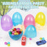 PNIOTAIN 6 Pack 6 Inch Large Plastic Easter Eggs Fillable - Jumbo Easter Eggs for Kids Empty Eggs for Easter Egg Hunt