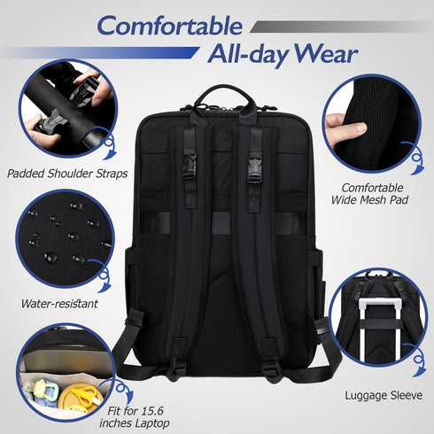 LORADI Dad Diaper Bag with Insulated Pockets, Stroller Clips and Luggage Sleeve for Travel, Large Tactical Diaper Bag