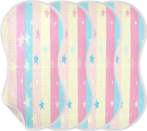 YEGAME Set 1 11 22 Inch Muslin Baby Burp Cloths of - Star Super Absorbent Cotton Burping Rags Soft Baby Washcloths