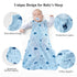 david's kids Muslin Cotton Baby Sleep Sack 6-12 Months, 2 Pack, 100% Cotton, TOG 0.5, Dinosaur, Soft Wearable Blankets
