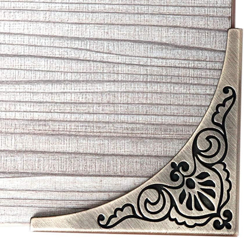 Metal Corner Protector, 4 Pcs Antique Edge Safety Guard for Cabinet Furniture, Bronze Table Corner Protectors