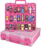 Toy Car Storage Organizer Case for Hot Wheels/Matchbox Cars, Double Sided Carrying Container with 48 Compartments