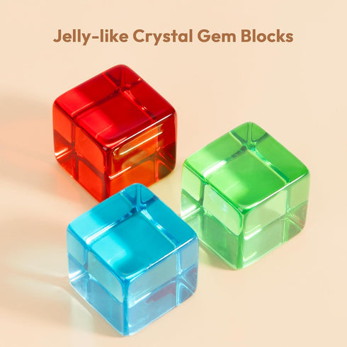 1 2 3 4 1-3 Woodtoe Large Building Blocks for Toddlers, Montessori Stacking Toys for Year Old Baby Boys Girls, No
