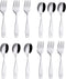 ANNOVA Children's Flatware Set: 12 Pieces Stainless Steel Silverware for Kids, Engraved Dinosaurs