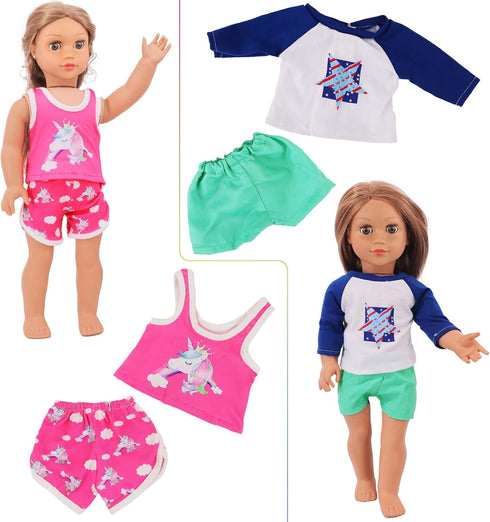 10 Sets 18 Inch 18 Ecore Fun Doll Clothes for Dolls pcs Outfits, Dresses, Swimwear, Jumpsuits & Tights | Costume