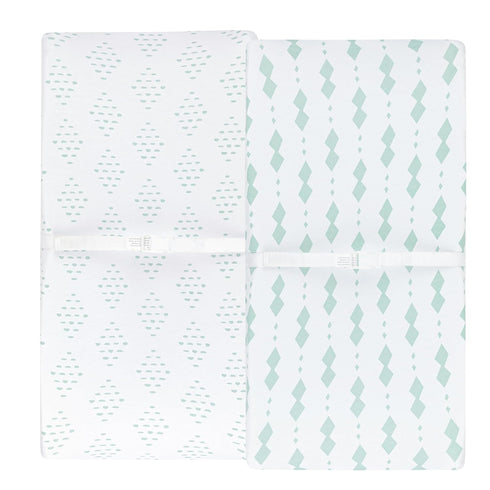 Pack Set Changing Pad Cover and n Play Sheet Bundle (Sage Diamond Collection)