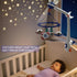 Musical Baby Mobile, Space Themed Nursery Mobile with Light Projection, Rocket and Spaceship Teether Toys, Hanging Toy